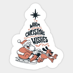 Santa Christmas Wish Warm for Man, Woman Who Love Christmas Lover Family Gift Sticker